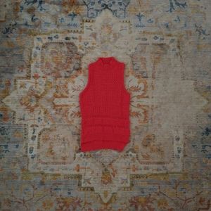 Jessica Simpson High Neck Pink Sweater Vest